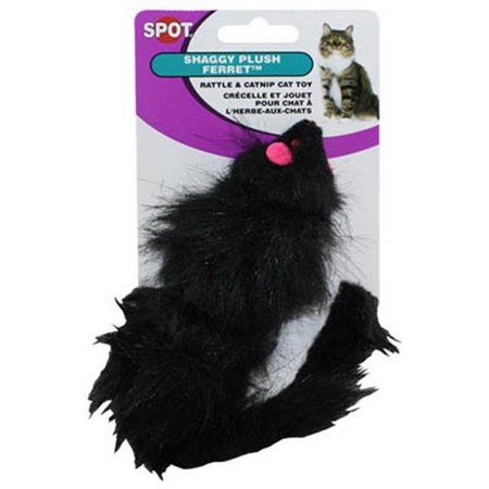 ETHICAL PRODUCTS Ethical Products 2906 Shaggy Plush Ferret With Rattle & Catnip Cat Toy 173428